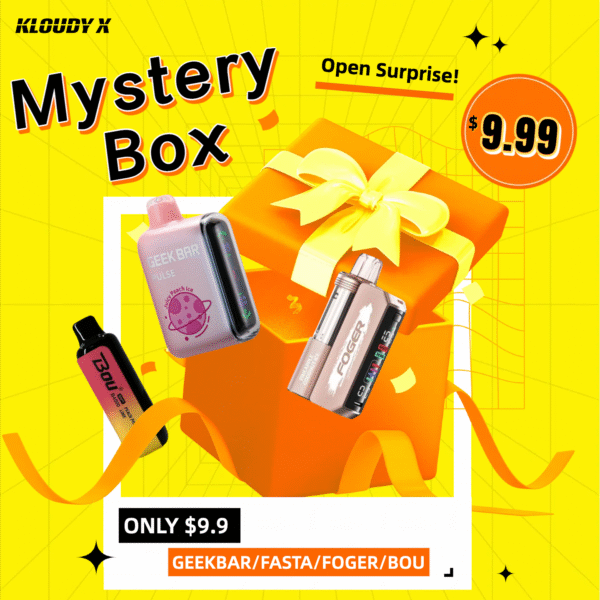 kloudyx vape mystery box, get the chance to win geekbar