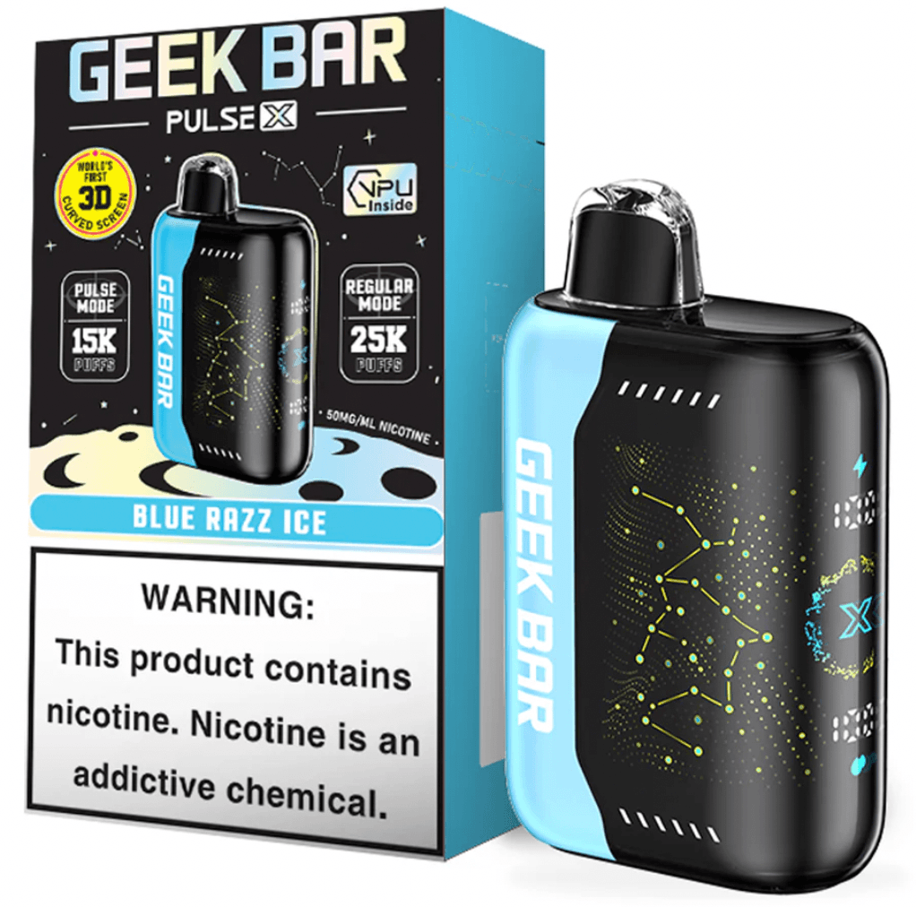Geek Bar Pulse X Blue Razz disposable vape features