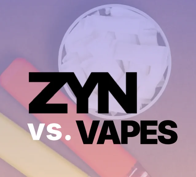Comparison of Zyn nicotine pouch and Geek Bar Pulse X vape from Kloudyx