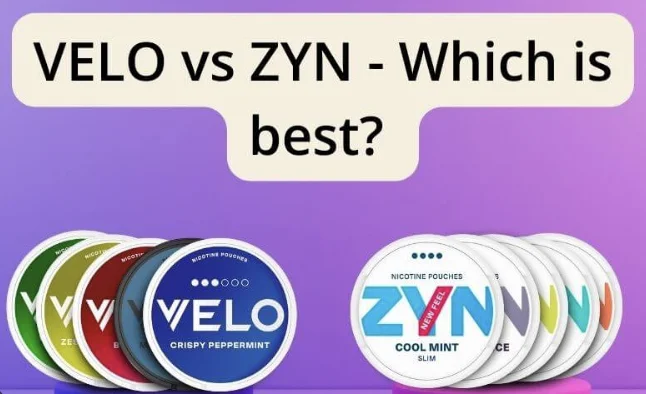 Velo nicotine pouch vs Zyn nicotine pouch side by side