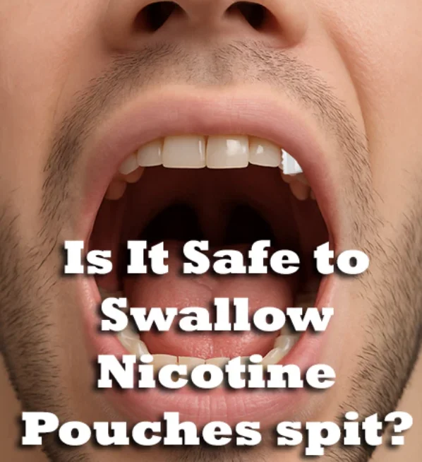 Illustration showing effects of swallowing a Zyn nicotine pouch